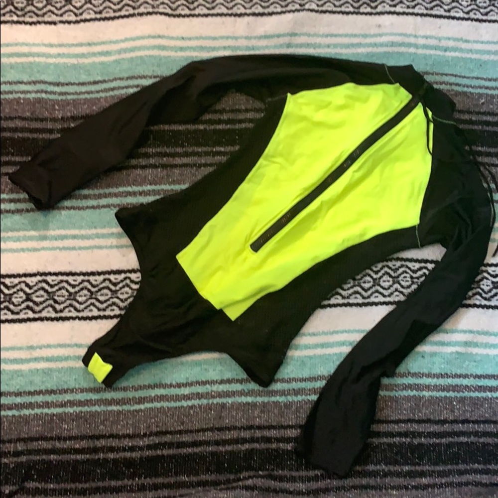 Rip Curl Neon Yellow and Black One Piece Swimsuit - Picture 2 of 2
